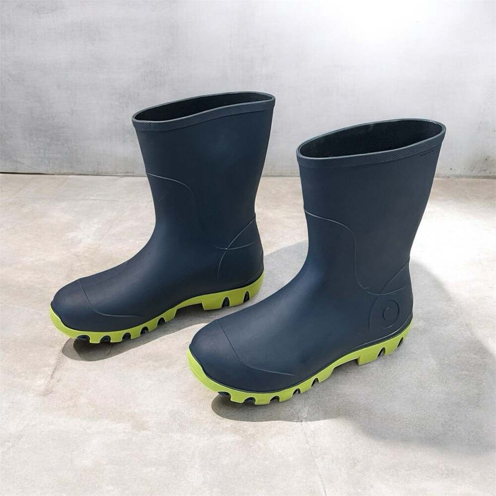 New -Bogs Essential Rain Mid Boots- Kids Size 4 Navy Blue Color Way Waterproof